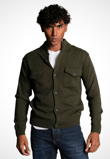 Giacca in lana con bottoni - D-Jacket Verde
