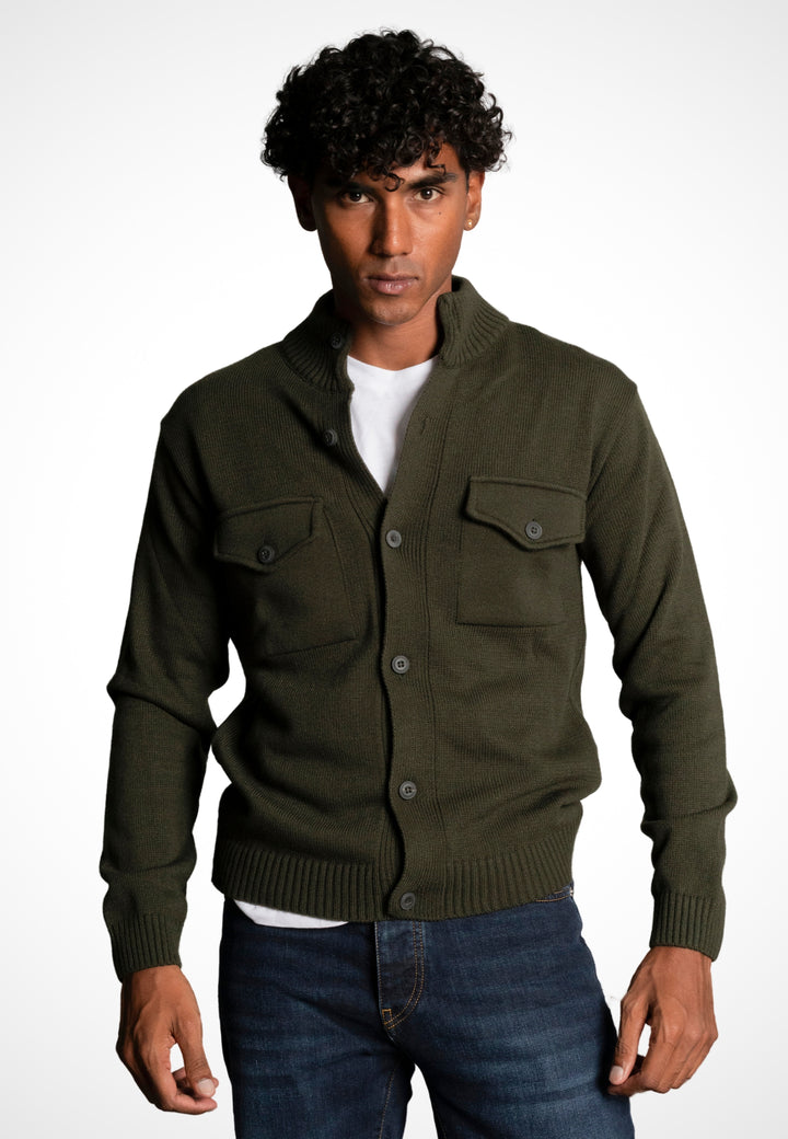Giacca in lana con bottoni - D-Jacket Verde