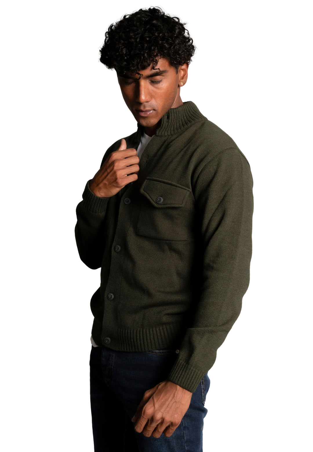 Giacca in lana con bottoni - D-Jacket Verde