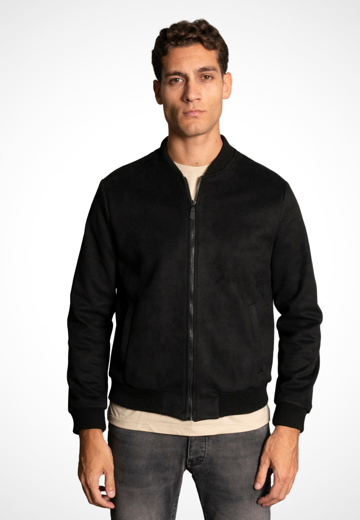 Giubbino in simil camoscio - D-Jacket Nero