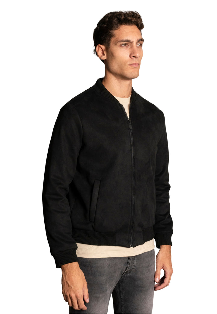 Giubbino in simil camoscio - D-Jacket Nero