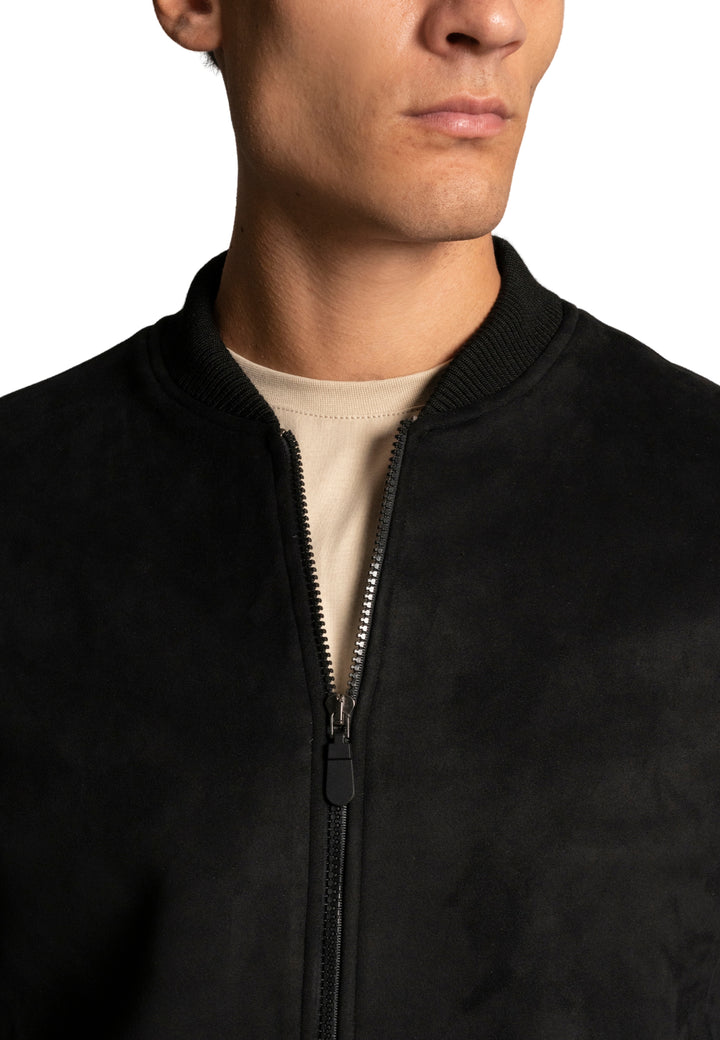 Giubbino in simil camoscio - D-Jacket Nero
