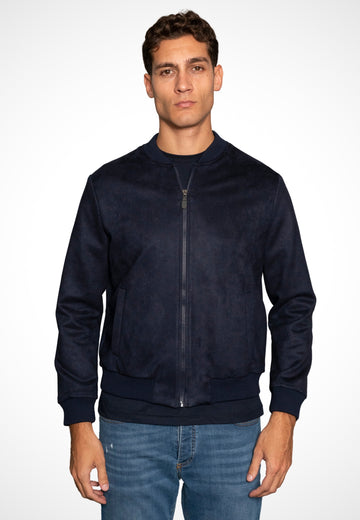 Giubbino in simil camoscio - D-Jacket Blu