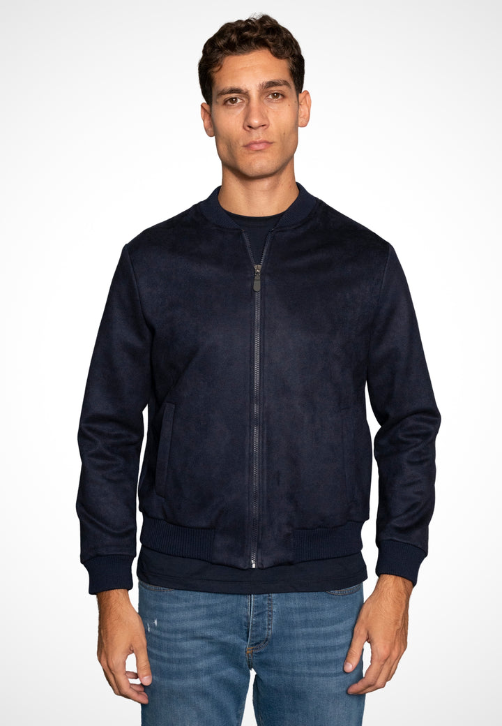 Giubbino in simil camoscio - D-Jacket Blu