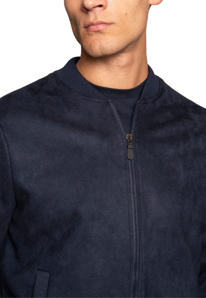 Giubbino in simil camoscio - D-Jacket Blu