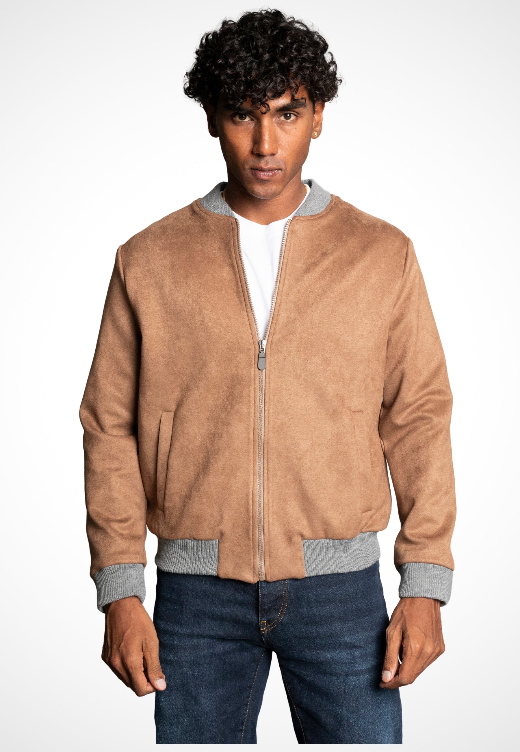Giubbino in simil camoscio - D-Jacket Beige
