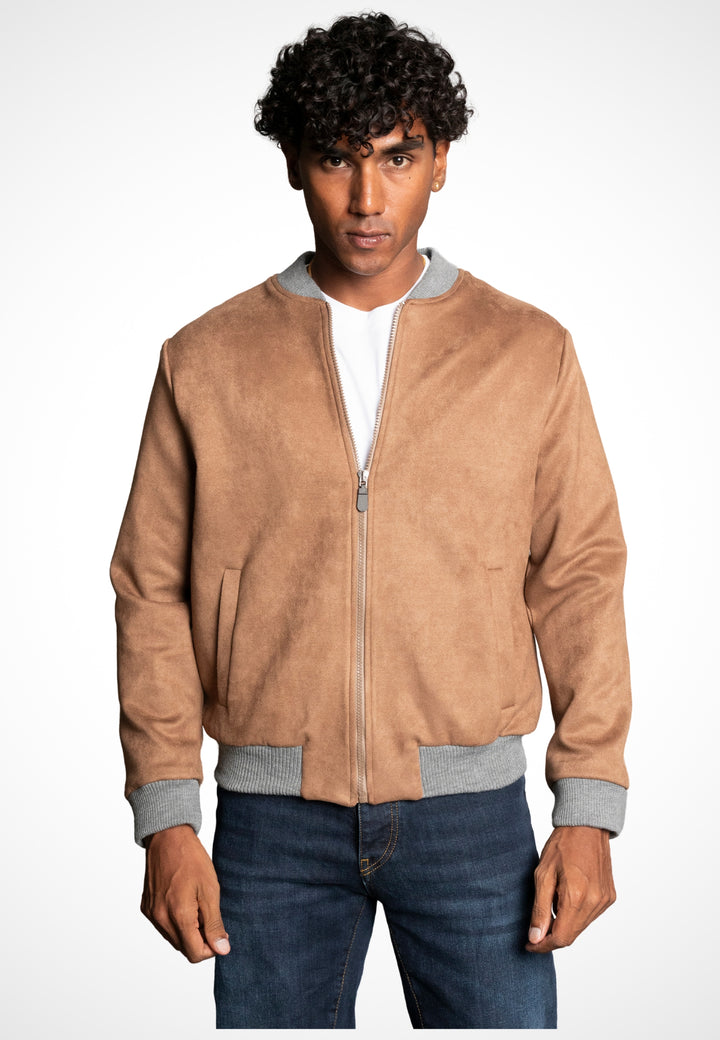 Giubbino in simil camoscio - D-Jacket Beige