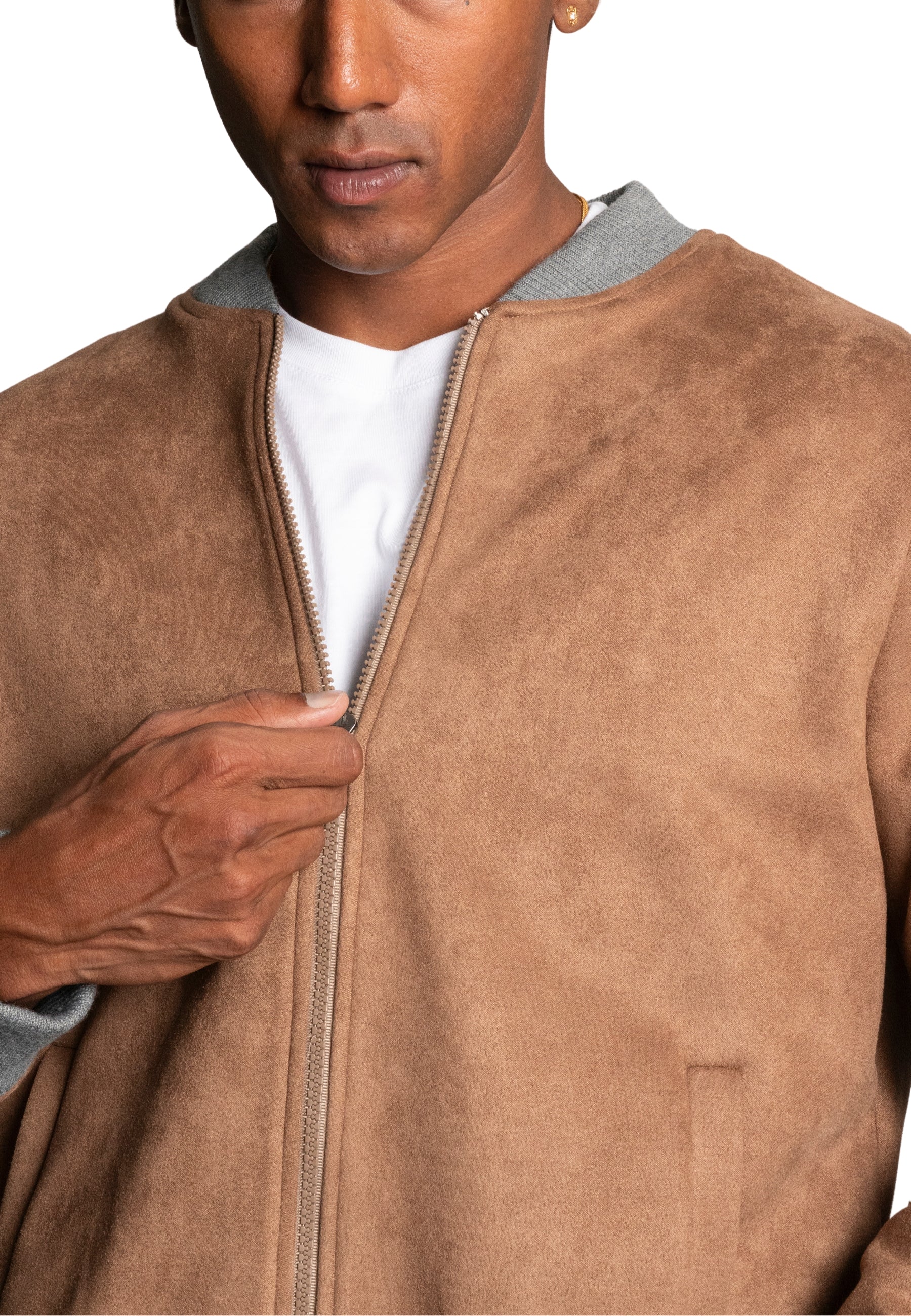 Giubbino in simil camoscio - D-Jacket Beige