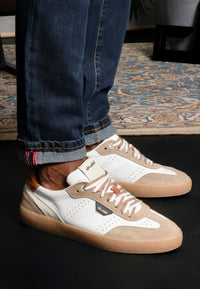 Sneakers in pelle e camoscio bianco e beige - D-Sylmar