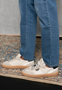 Sneakers in pelle e camoscio bianco e nero - D-Sylmar