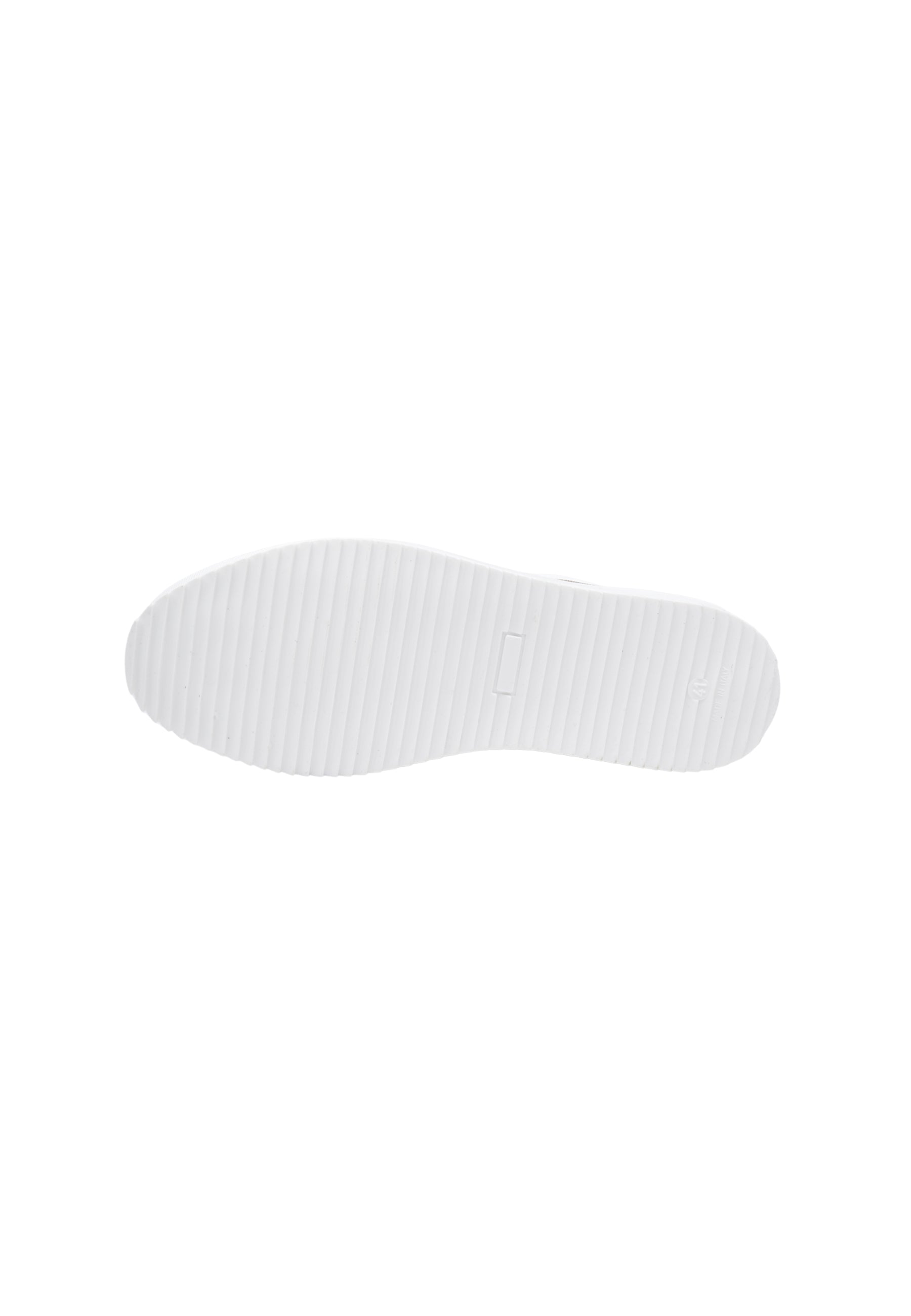 Sneakers in pelle bianca e camoscio sabbia - D-way