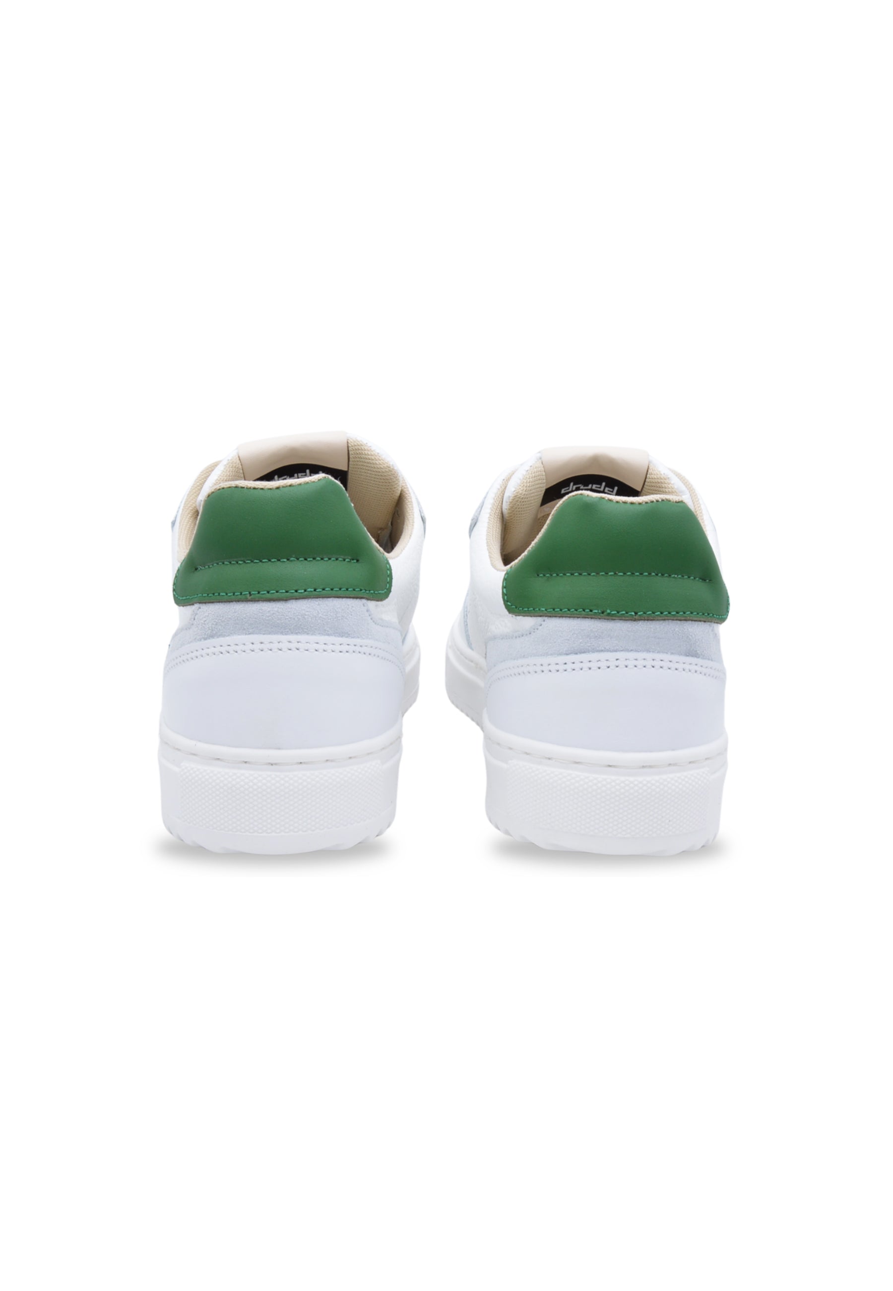 Sneakers in pelle bianca e camoscio verde - D-way