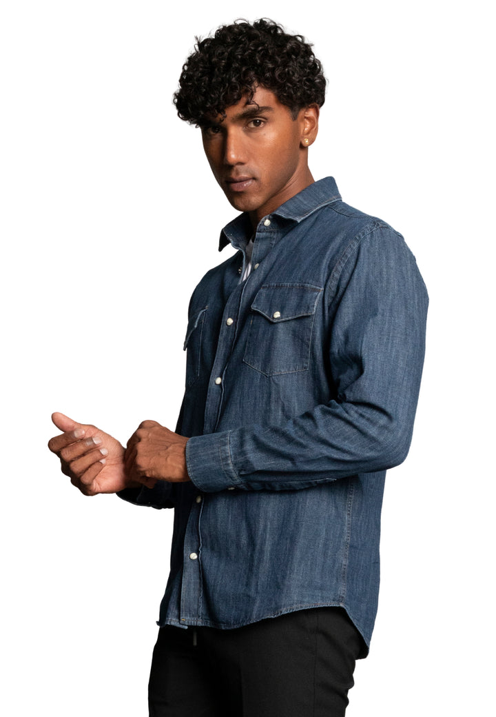 Camicia Jeans  100% cotone - D-OZ6