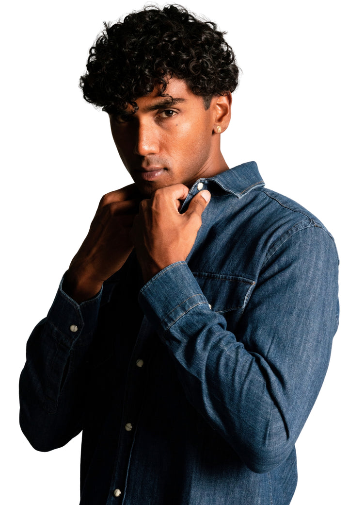 Camicia Jeans  100% cotone - D-OZ6