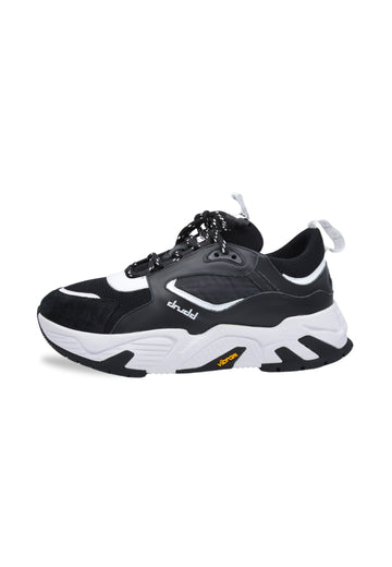 Sneakers Pelle e Tessuto Nero - DR3