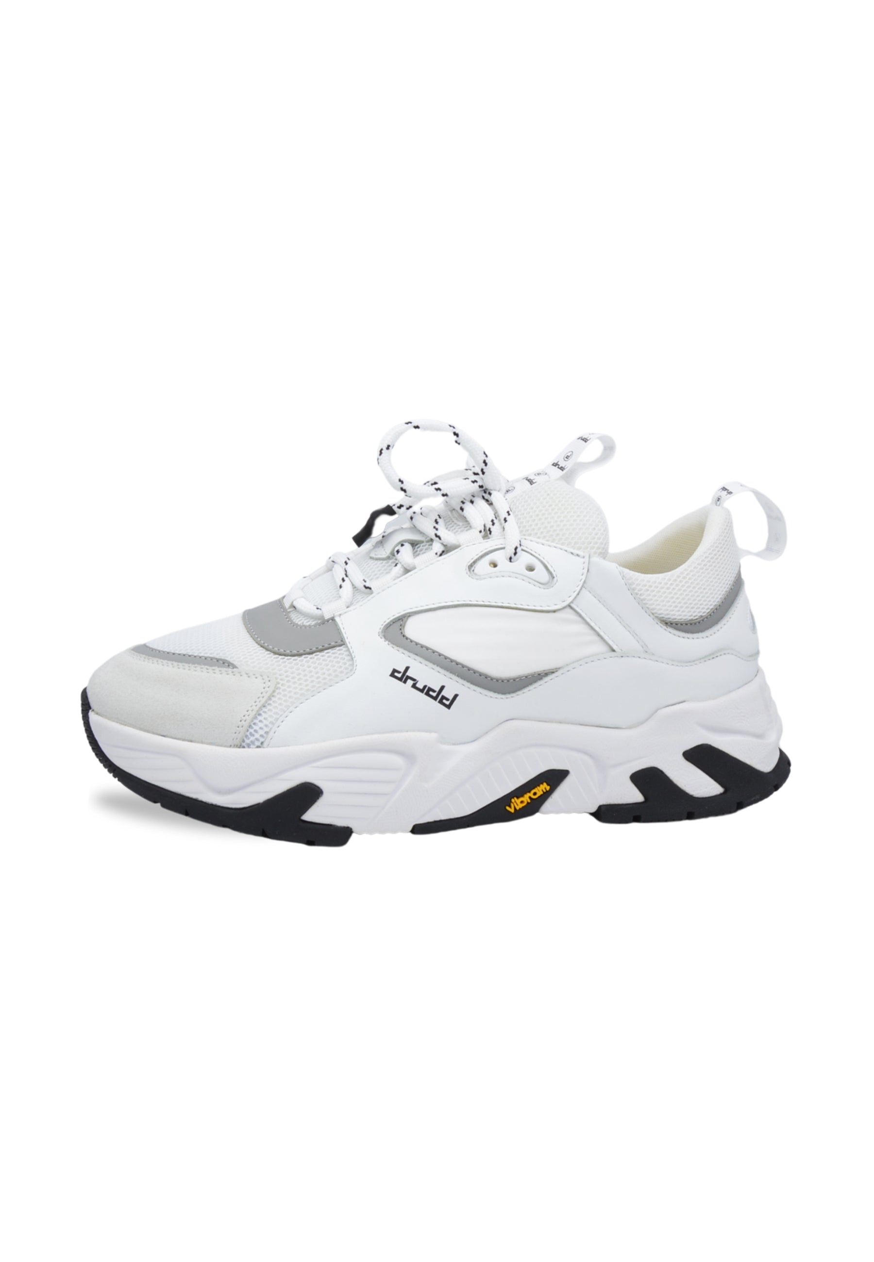Sneakers Pelle e Tessuto Bianco - DR3