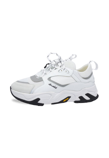 Sneakers Pelle e Tessuto Bianco - DR3