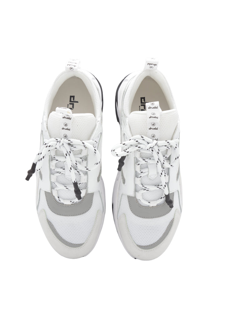 Sneakers Pelle e Tessuto Bianco - DR3