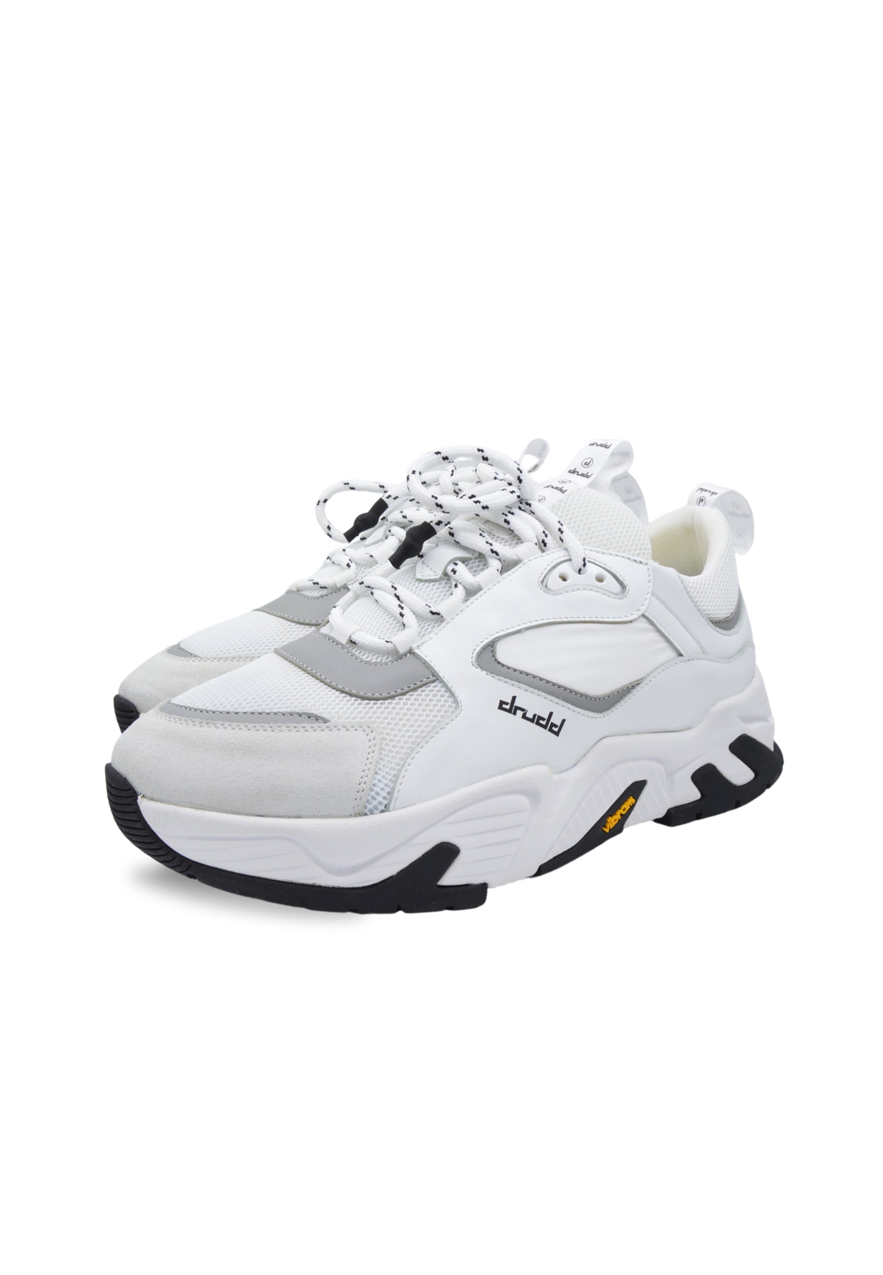 Sneakers Pelle e Tessuto Bianco - DR3