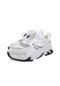 Sneakers Pelle e Tessuto Bianco - DR3