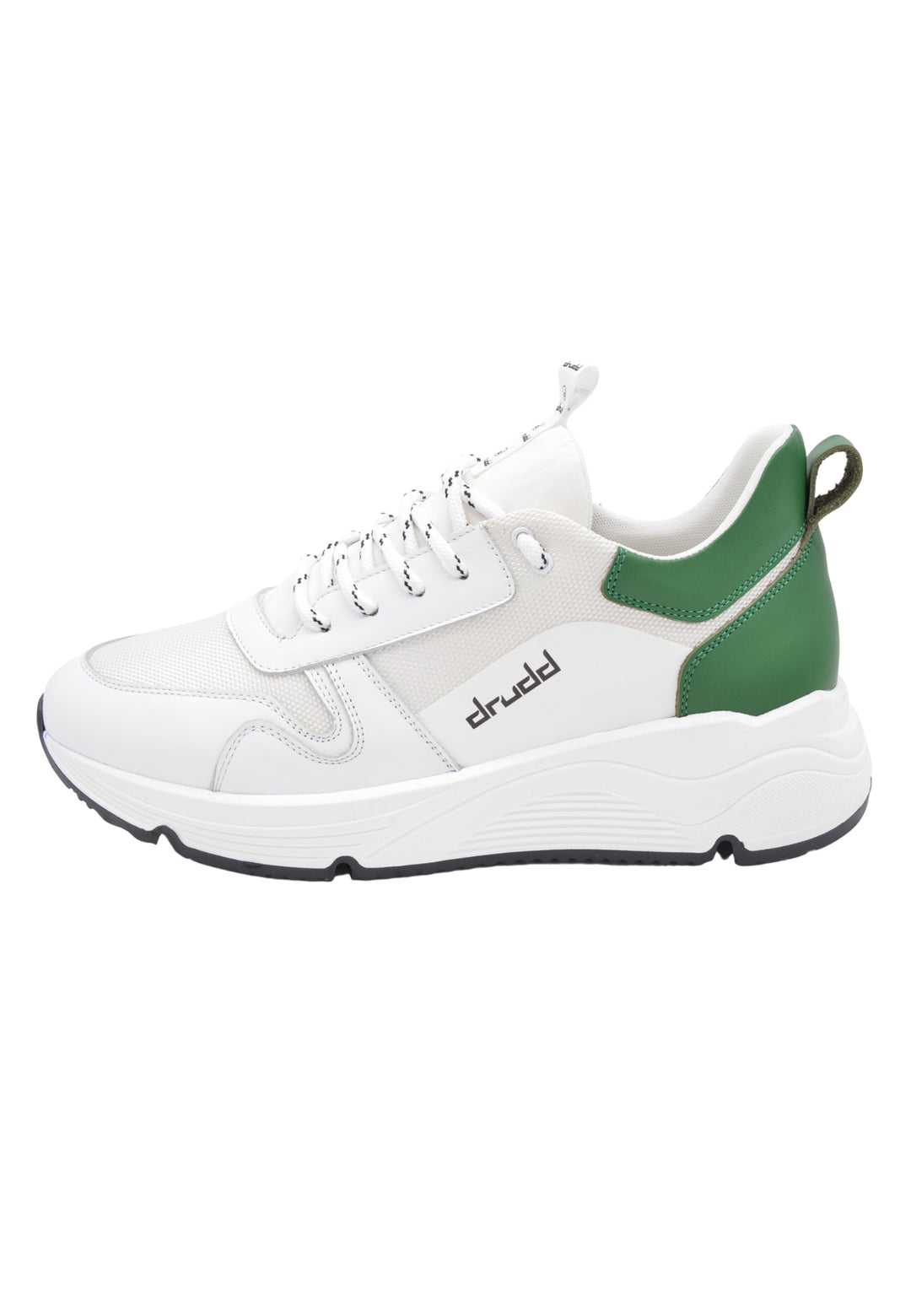 Sneakers Pelle e Tessuto Bianco Verde - DR4