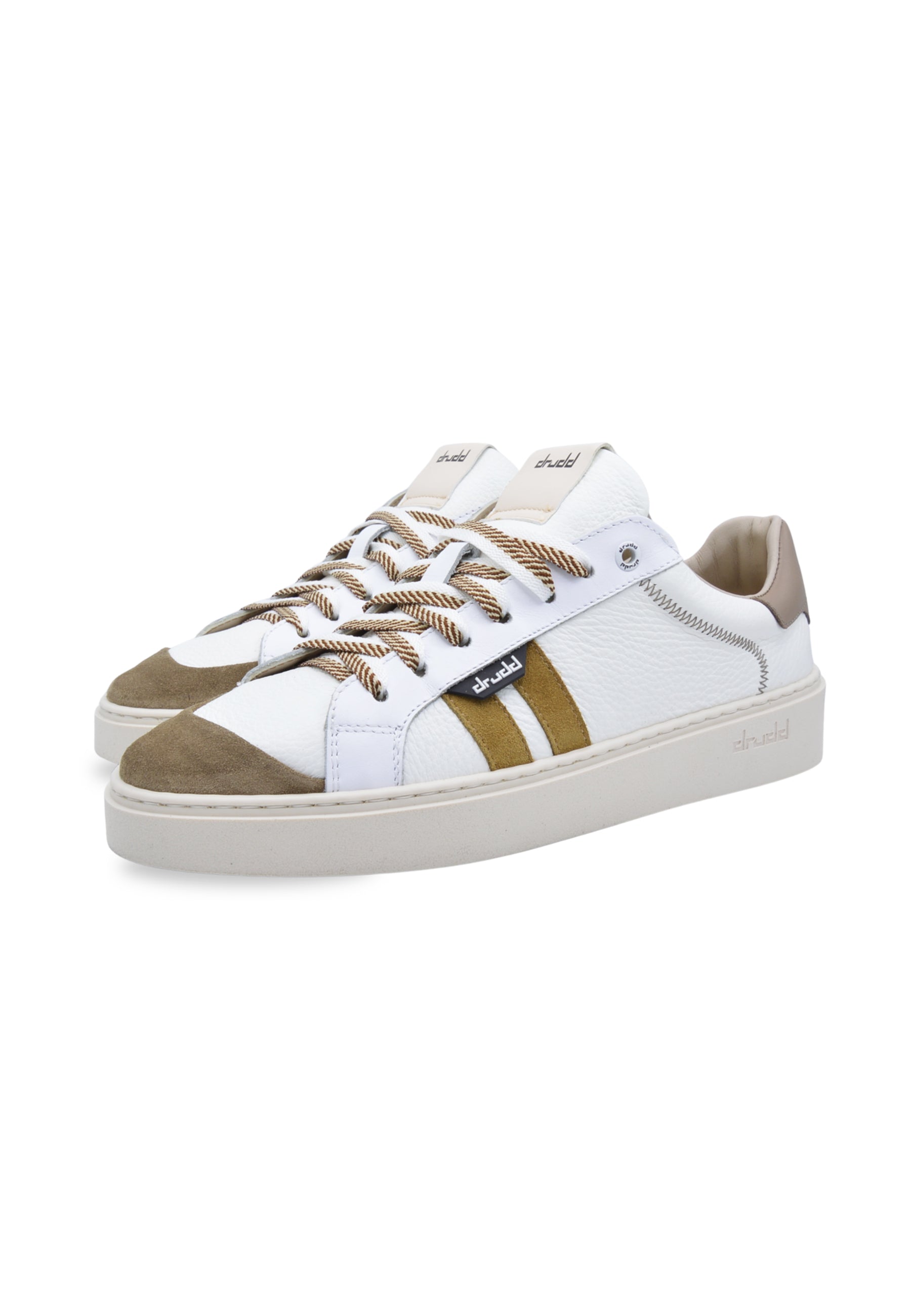 Sneakers in pelle e camoscio white  e beige - D-Ethan