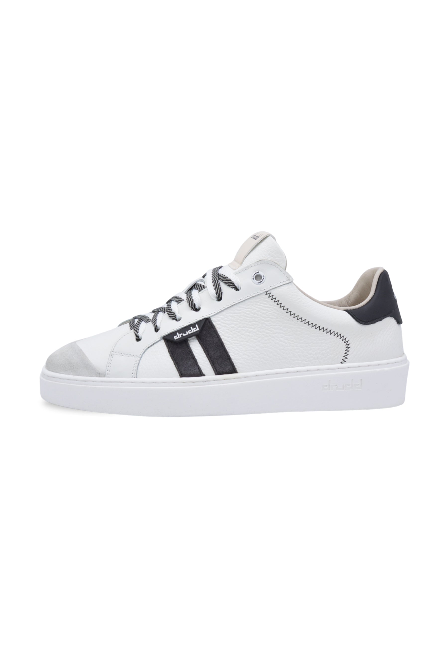 Sneakers in pelle e camoscio white e black - D-Ethan