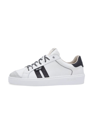 Sneakers in pelle e camoscio white e black - D-Ethan