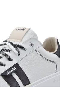 Sneakers in pelle e camoscio white e black - D-Ethan