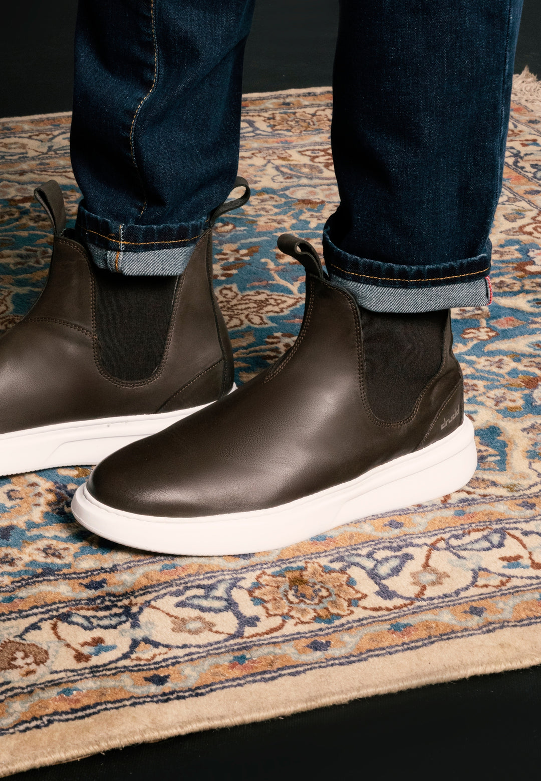 Stivaletto sneakers in pelle marrone- D-LOUIS