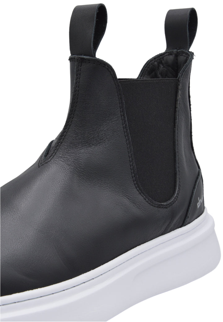 Stivaletto sneakers in pelle nero- D-LOUIS