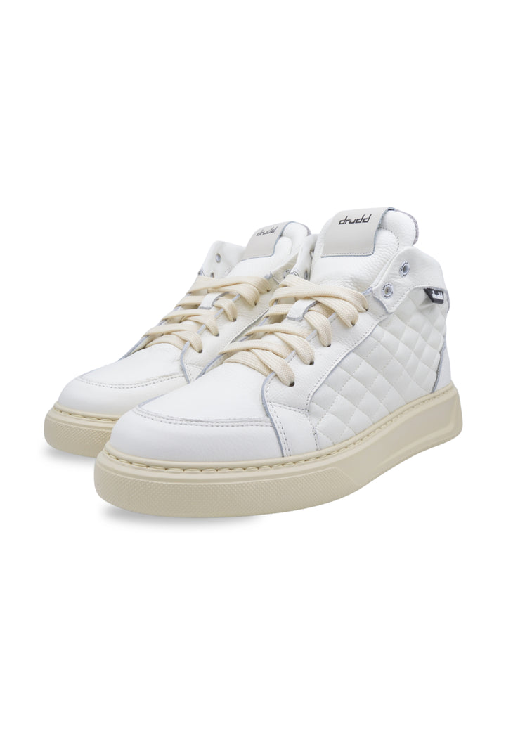 Sneakers in pelle martellata bianca - D-Mark