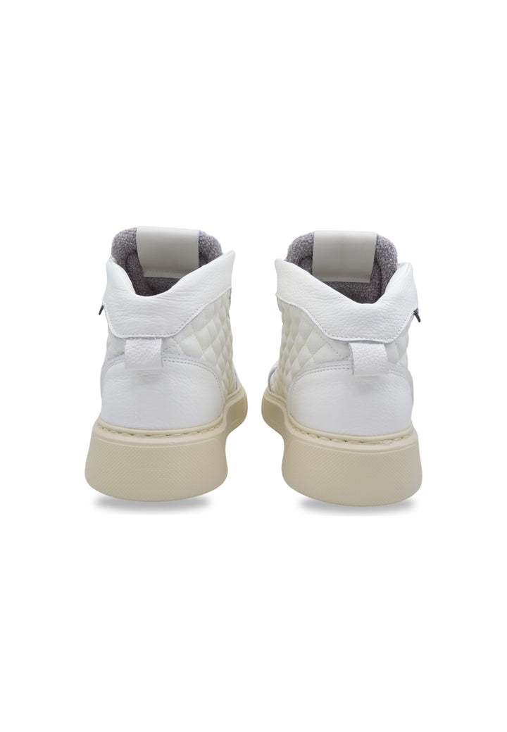 Sneakers in pelle martellata bianca - D-Mark