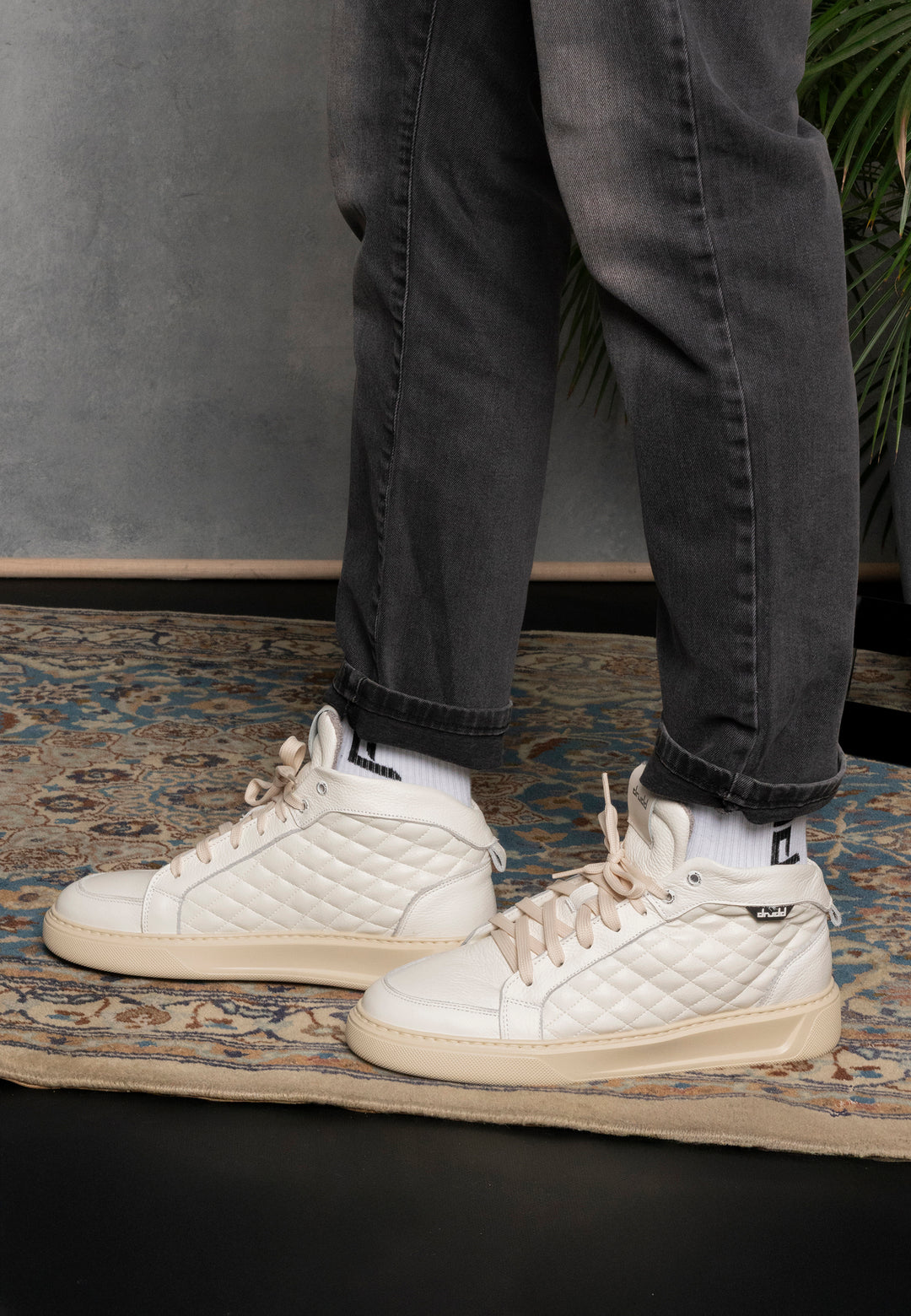 Sneakers in pelle bianca - D-Mark