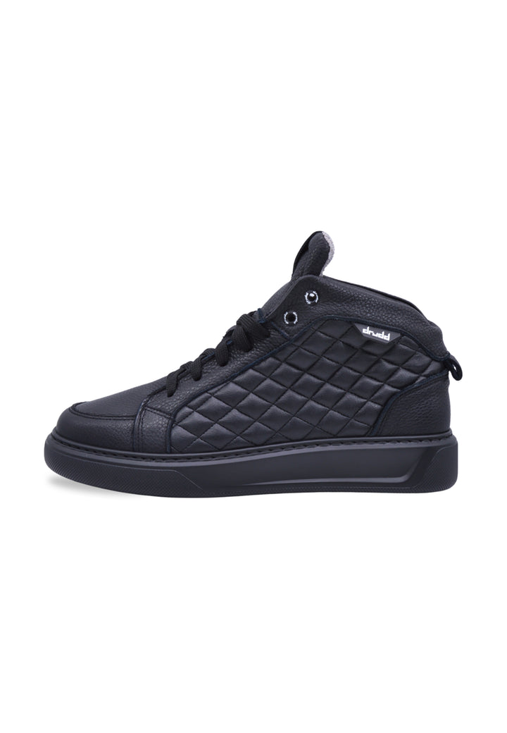 Sneakers in pelle martellata nera - D-Mark