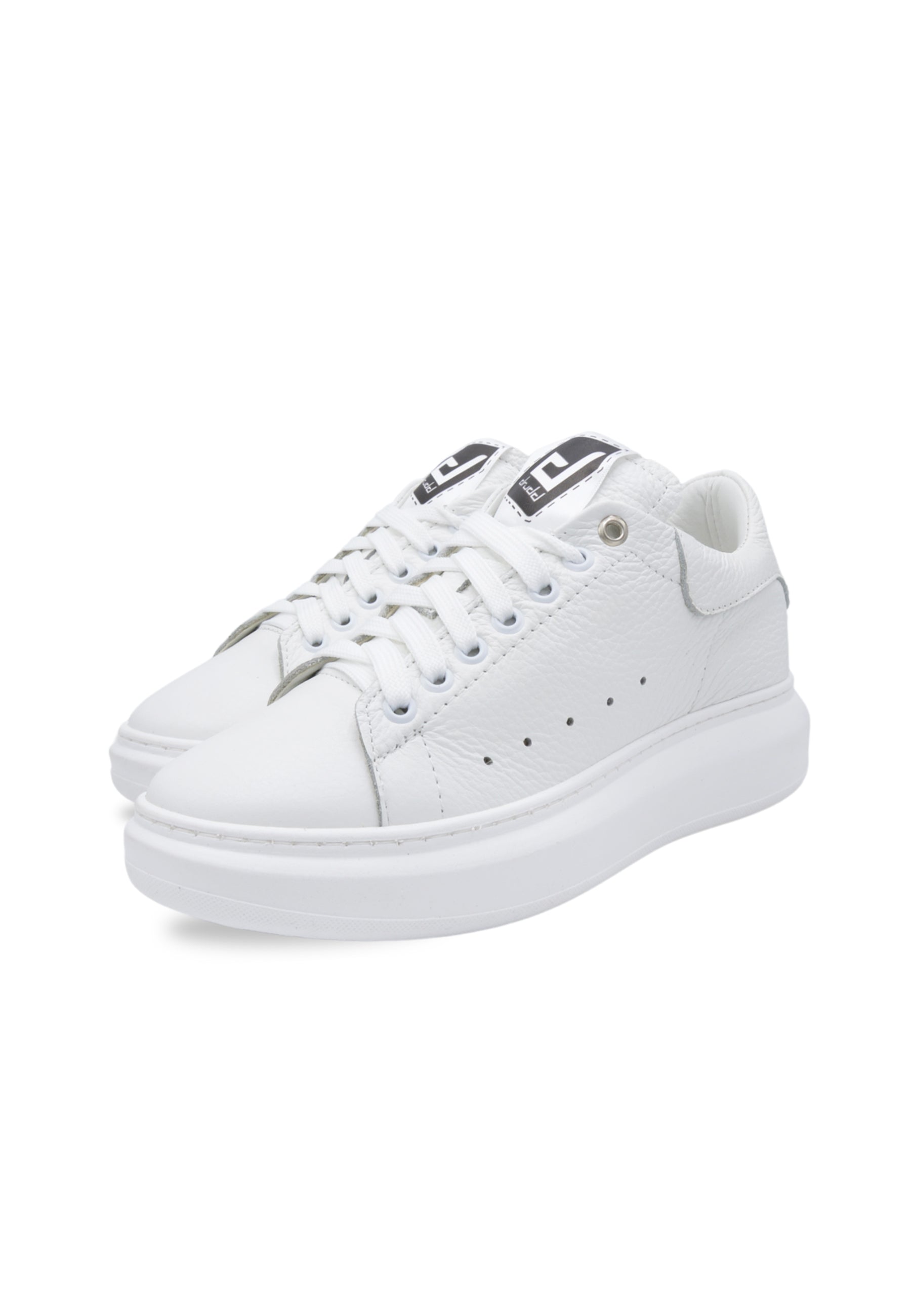 Sneakers Pelle Bottalata Bianco - D-MONTY