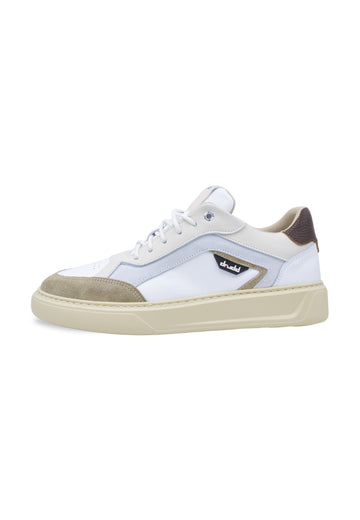 Sneakers in pelle bianca e beige - D-Nathan