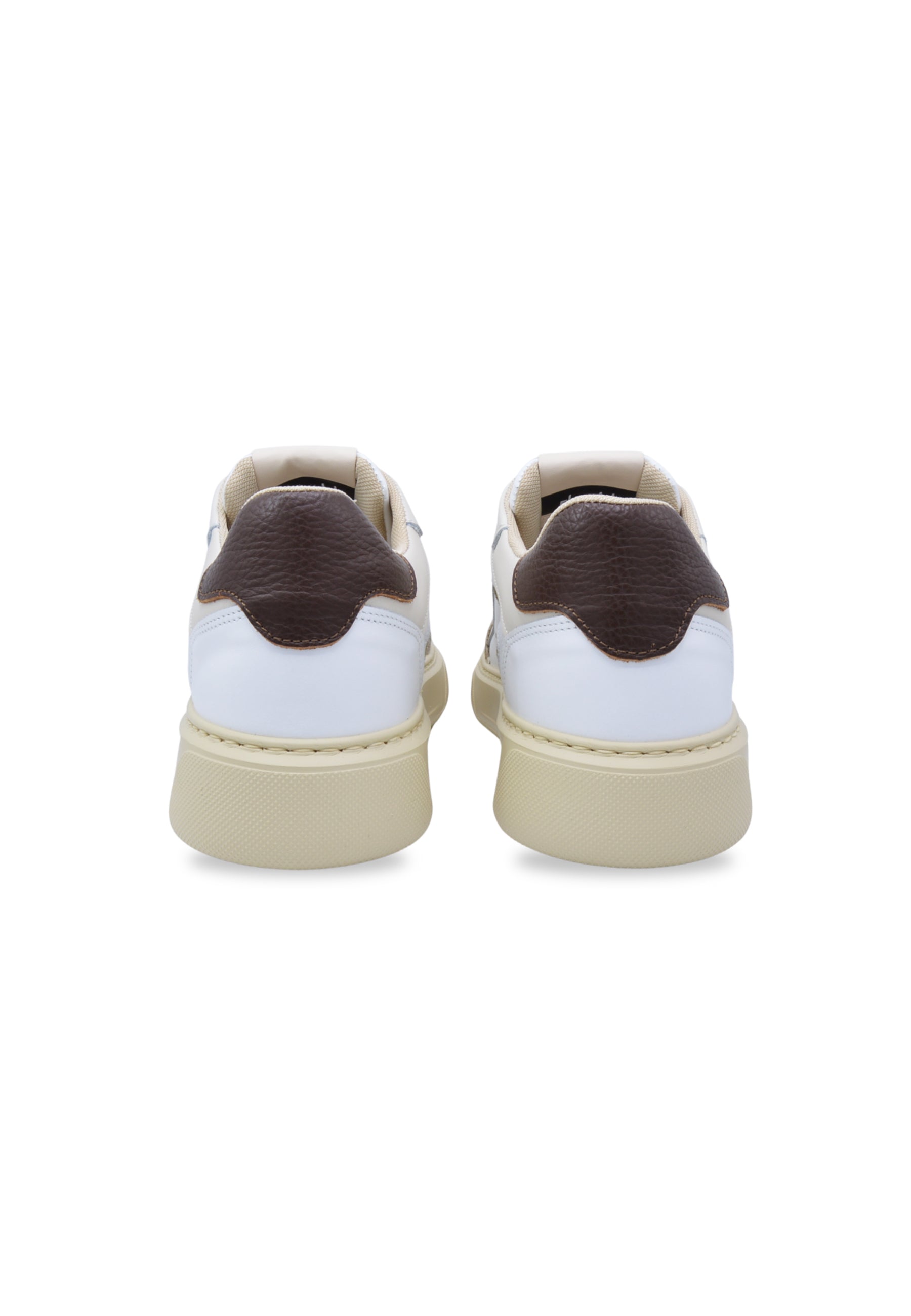 Sneakers in pelle bianca e beige - D-Nathan