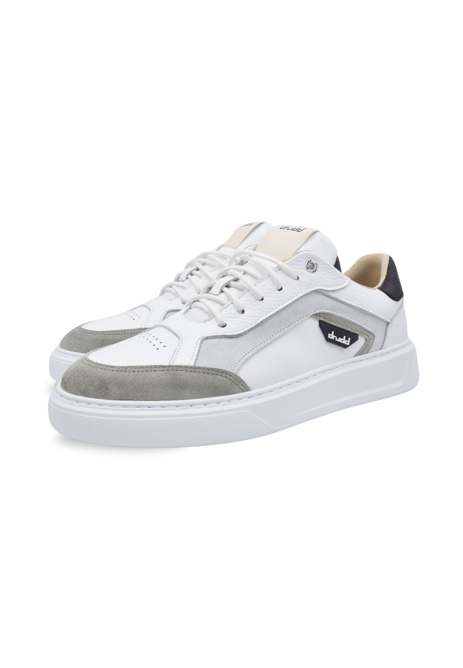 Sneakers in pelle bianca e nera - D-Nathan
