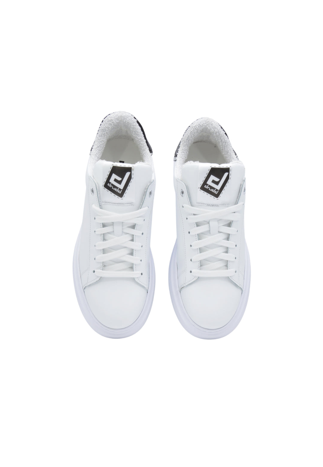 Sneakers Pelle Bianco e Nero - D-Noah