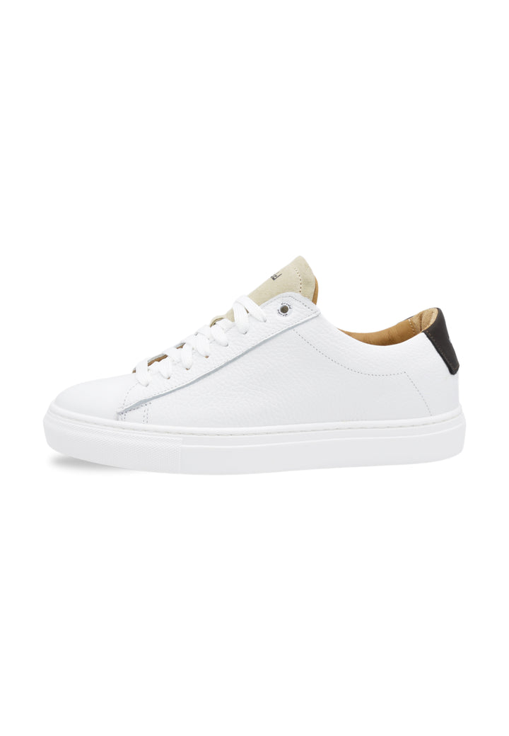 Sneakers Pelle Bottalata Bianca - sabbia - Richard