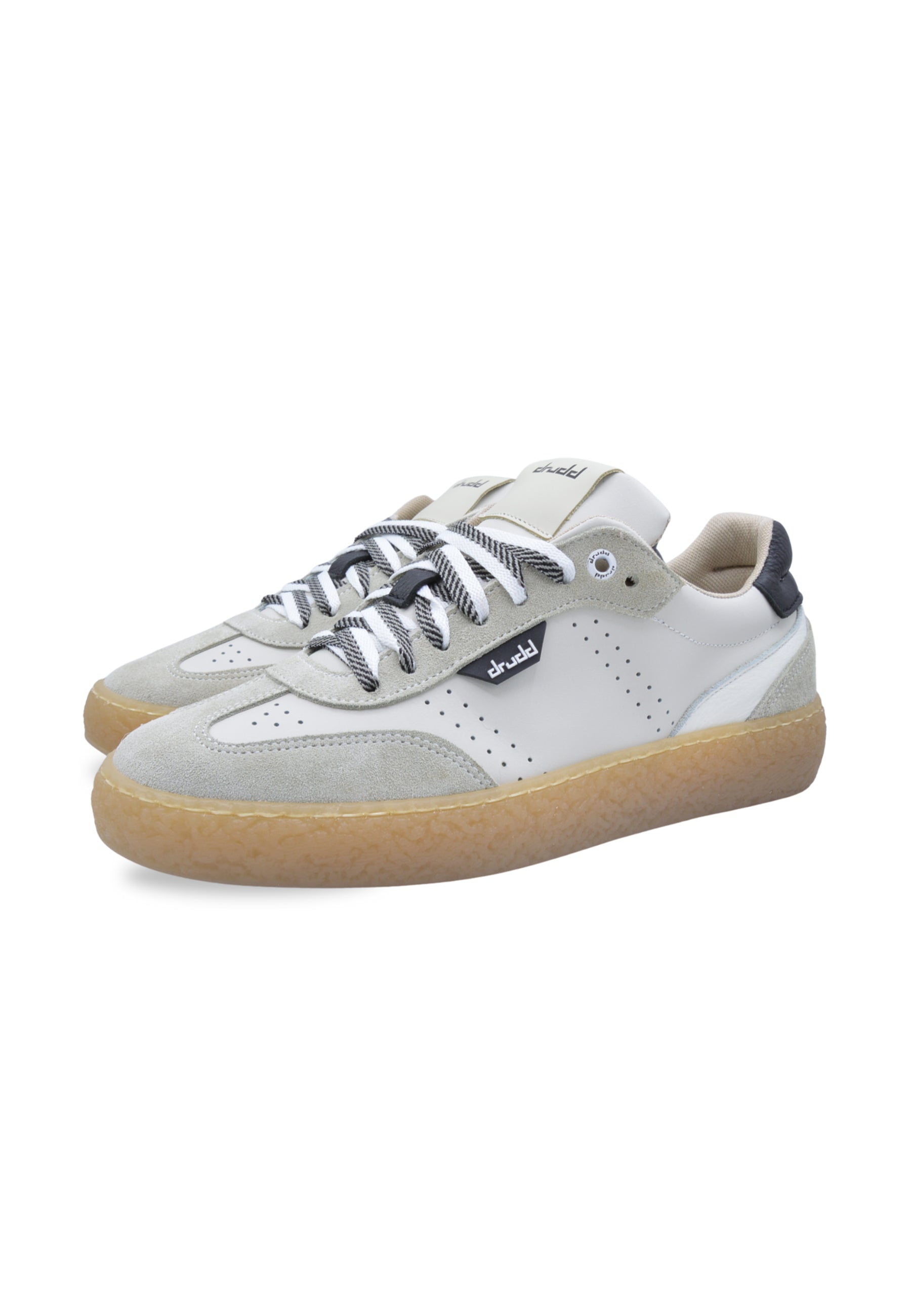 Sneakers in pelle e camoscio bianco e nero - D-Sylmar