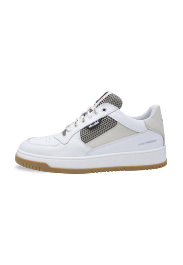 Sneakers in pelle bianca e beige - D-Thunder