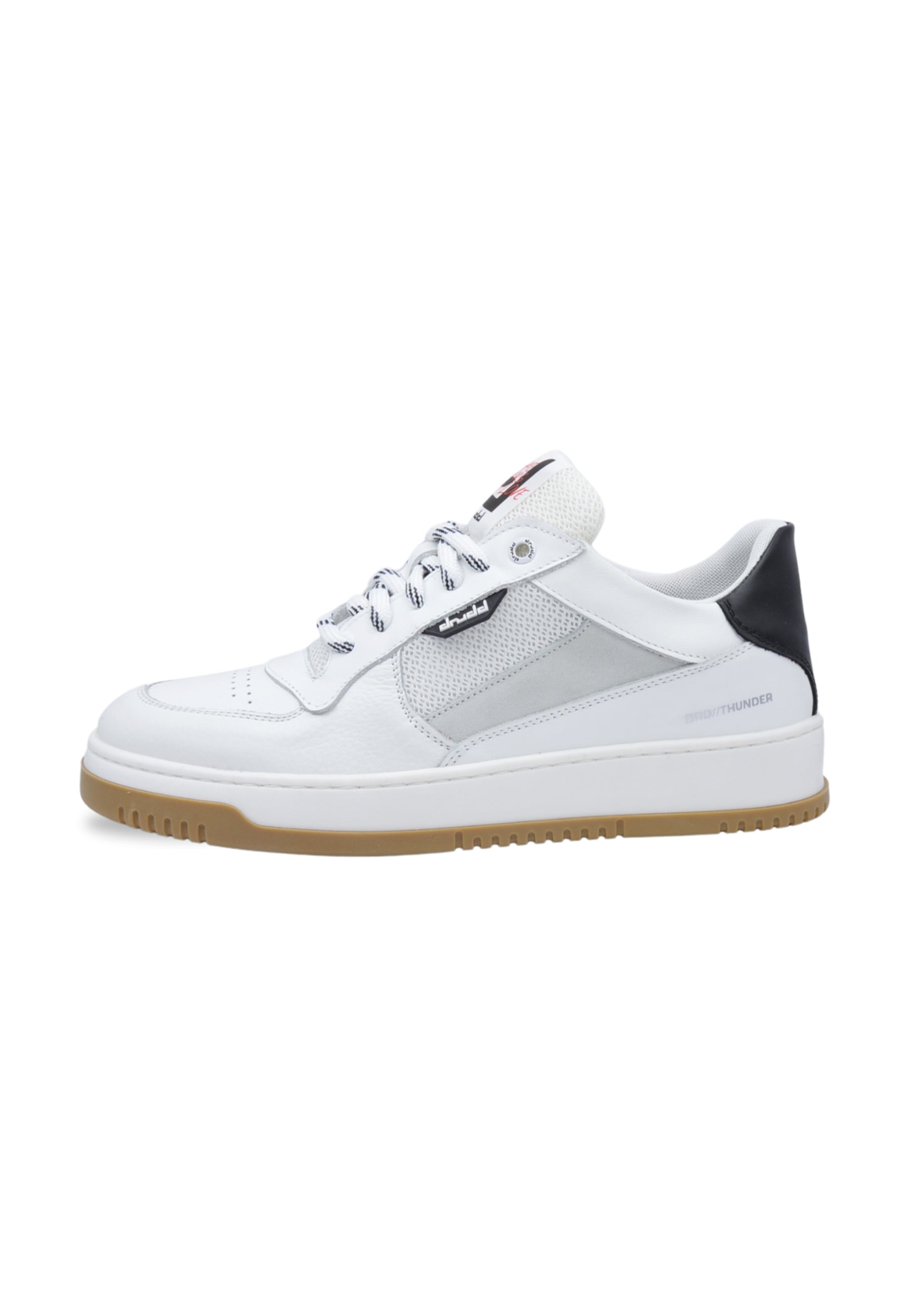 Sneakers in pelle bianca e nera - D-Thunder
