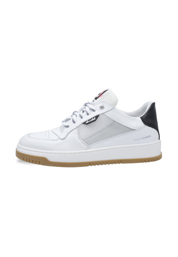 Sneakers in pelle bianca e nera - D-Thunder