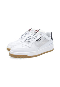 Sneakers in pelle bianca e nera - D-Thunder
