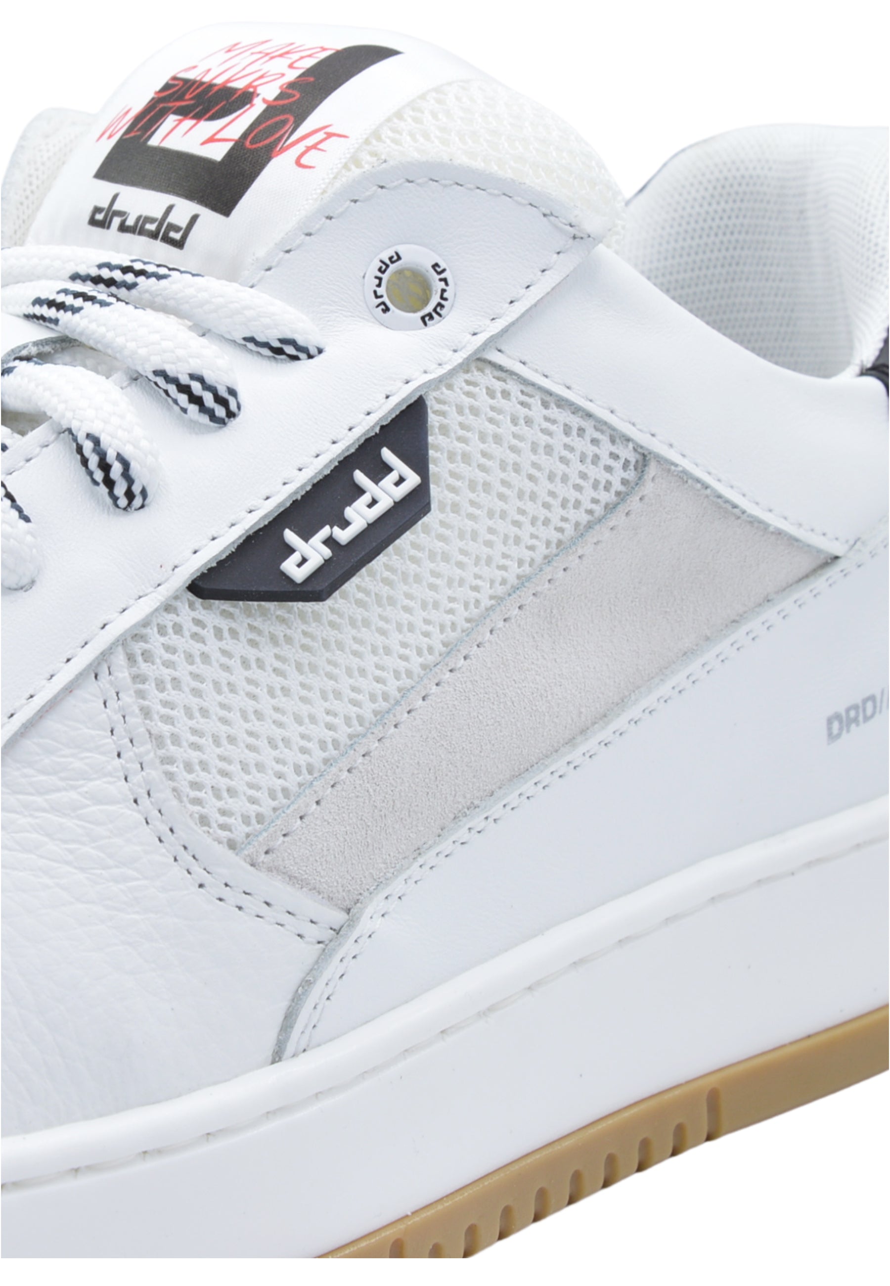 Sneakers in pelle bianca e nera - D-Thunder