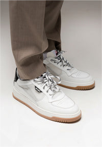 Sneakers in pelle bianca e nera - D-Thunder