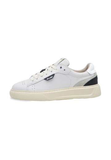 Sneakers in pelle e camoscio off-white  e nero - D-Ventura