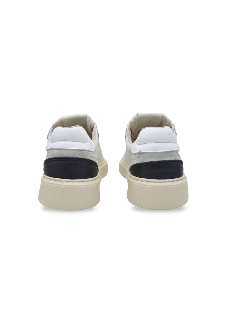 Sneakers in pelle e camoscio off-white  e nero - D-Ventura